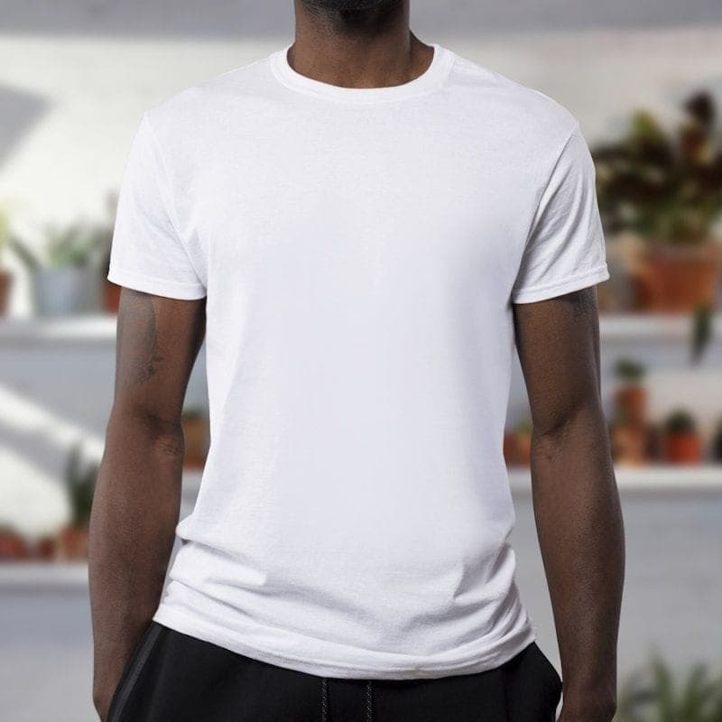 Men's Plain White Crew Neck T-Shirt